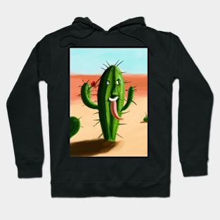 Laughing cactus in the desert Hoodie